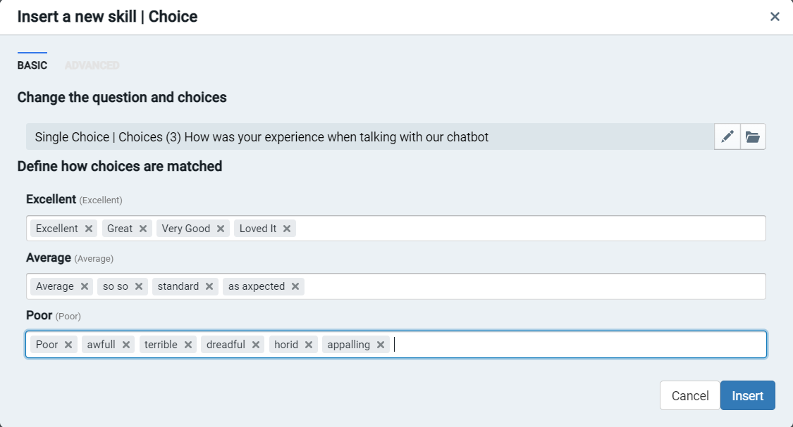 Choice Skill Overview