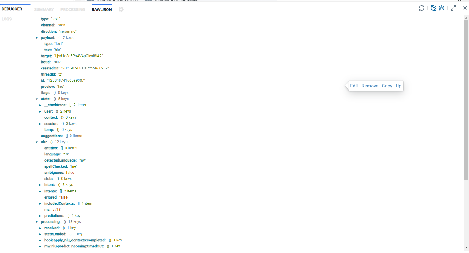 NLU Language Emulator