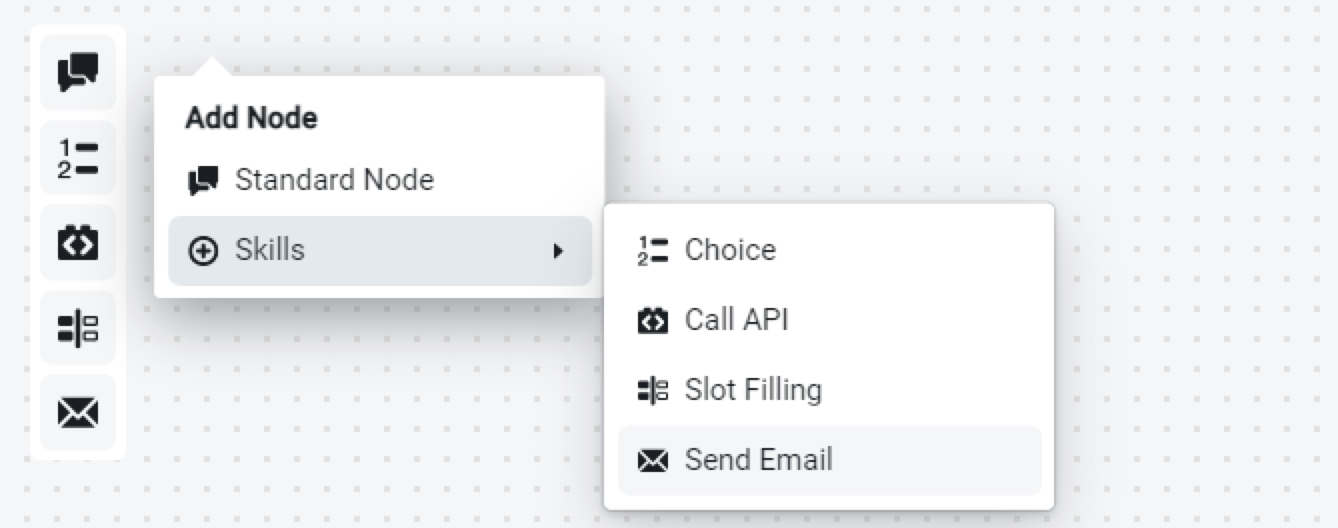 Using the skills from the GUI